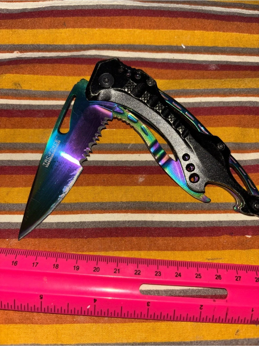 Multicolor Rainbow Folding Pocket Knifes for anything that needs cut.